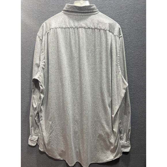 Polo Ralph Lauren Knit Dress Shirt Mens Button Down Long Sleeves Gray Size XXL - Picture 3 of 10